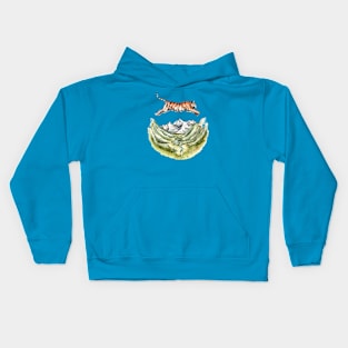 Jumping tiger Kids Hoodie